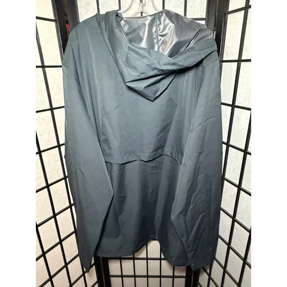 Ozark Trail Rain Jacket Mens 3XL Gray Hooded Mesh Lined Windbreaker